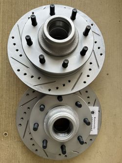 Chevy C2500 92-93-94-95-96-97-98-99-00 Front Drill Slot Rotors Ceramic Brake Pads