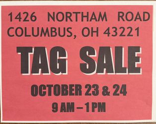 TAG SALE & GARAGE SALE IN UA
