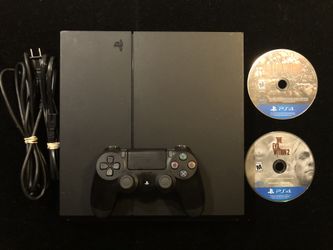 Sony Original PlayStation 4 PS4 500GB CUH-1215A Black Console+Controller+2 Games(Post Nintendo era)