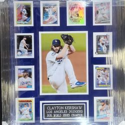 Dodgers Clayton Kershaw Custom-Framed 10-Card Display Piece 