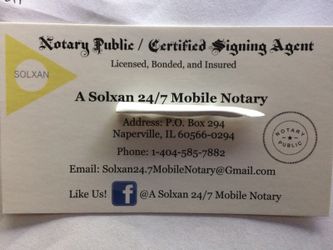 Mobile Notary / Certified Signing Agent