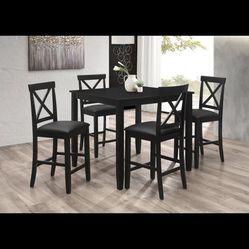 Brand New Black 5pc Counter Height Dining Set