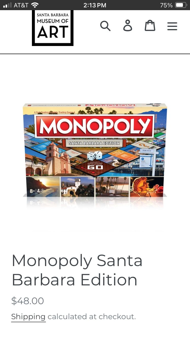 Unopened Monopoly Santa Barbara Edition