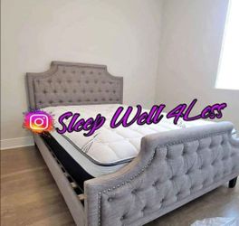 NEW FULL BED FRAME AND MATTRESS