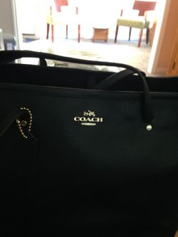 NWT black coach tote