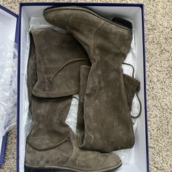 Stuart Weitzman Lowland Loden Suede over the knee boots