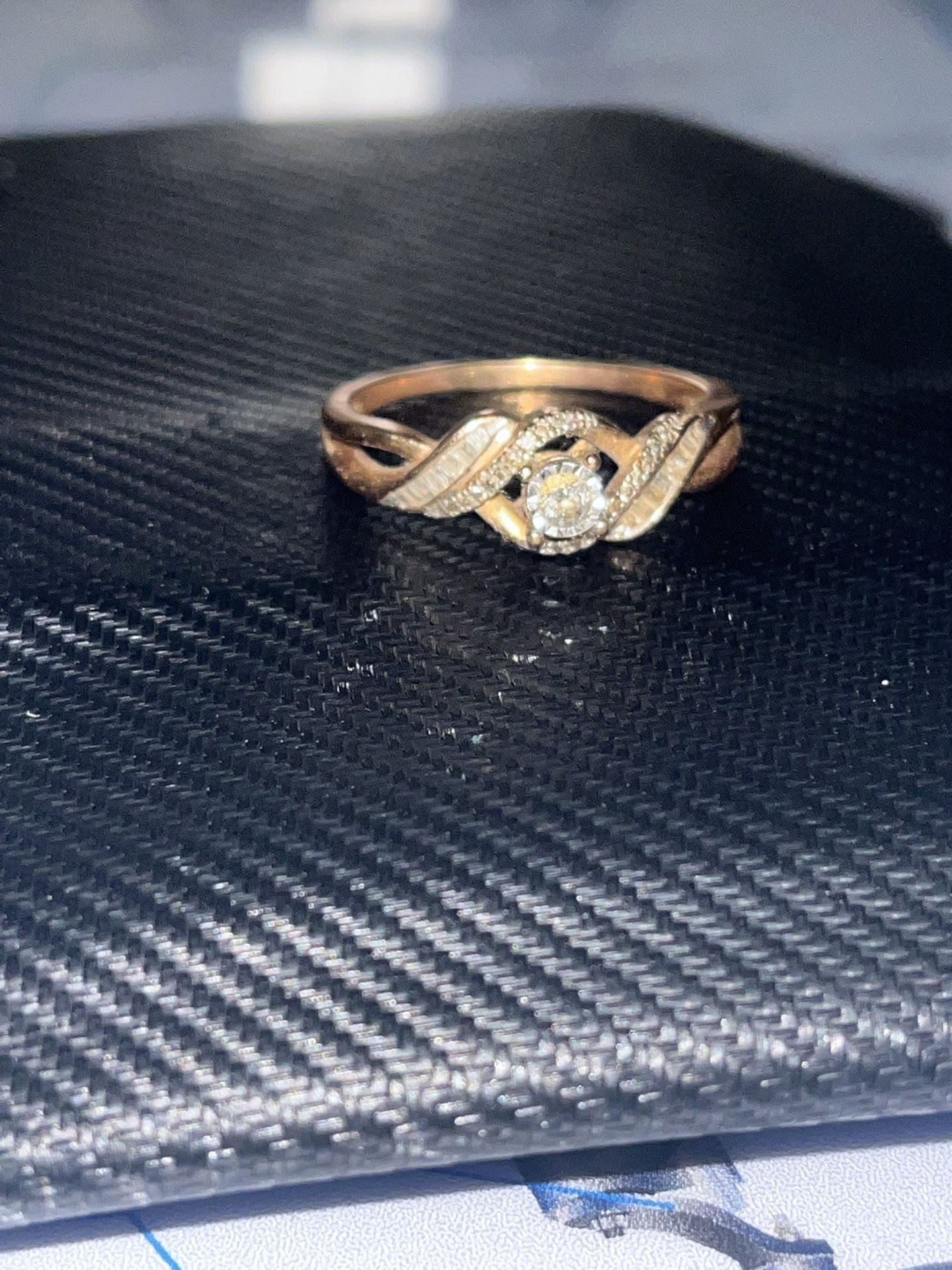 Rose Gold + Diamond engagement ring