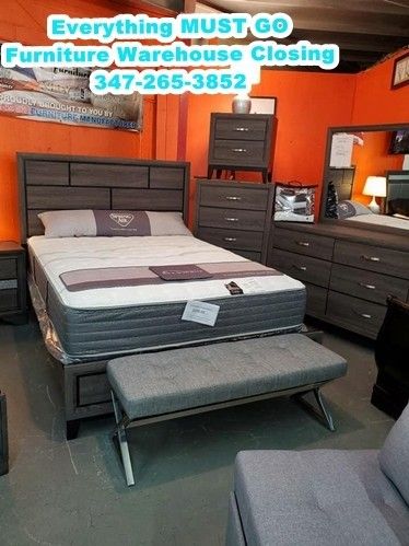 grey bedroom set. Must Go