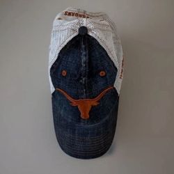 Wrangler Texas Longhorns DENIM Trucker Adjustable Hat Collegiate