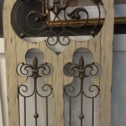 Large Wood And Metal Wall Decor