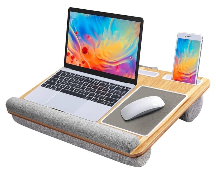 HUANUO 17” Laptop Desk With Tablet, Pen & Phone Holder