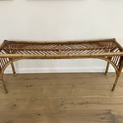 Vintage Bamboo Console Table