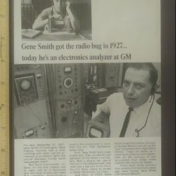 1966 General Motors Gene Smith Crystal Radio Set Electronics Analyzer GM Black And White Ad Collectible Vintage Advertisement