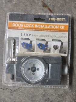 Door lock installation kit