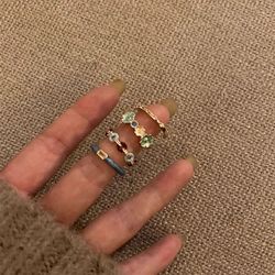 Enamel drip glaze ring