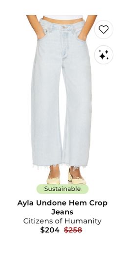 Citizens of Humanity Ayla Undone Hem Crop Jeans