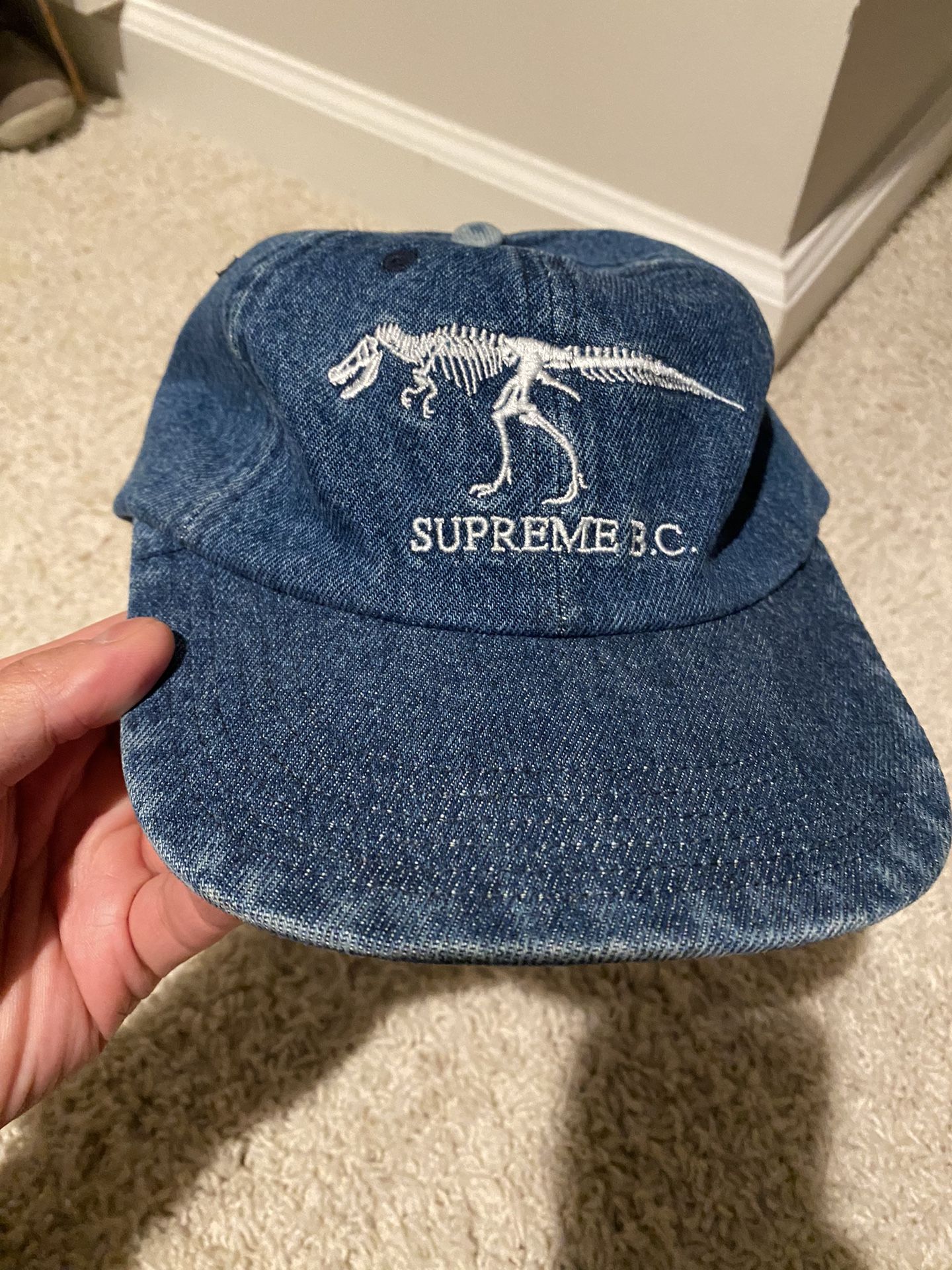 Supreme B.C. 6 panel denim cap