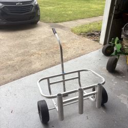 small aluminum fishing/utility cart