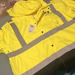 Petra Roc Hi-vis Waterproof Light Weight Parka Jacket New
