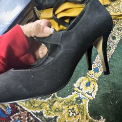 Sole Society MaryJane heels black suede