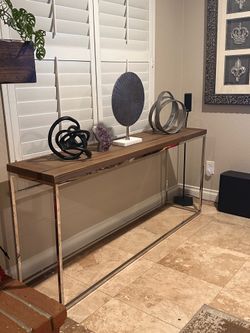 Wood & Chrome table
