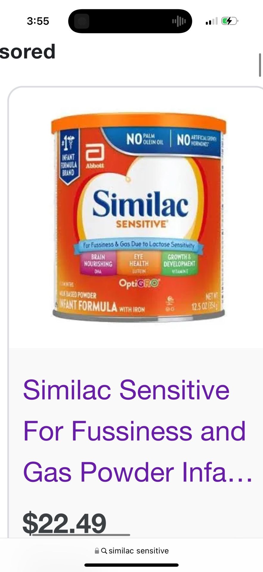 Similac Sensitive