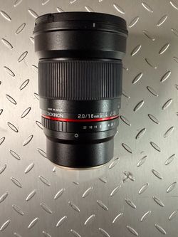 Rokinon 16mm f/2.0 Wide Angle Lens