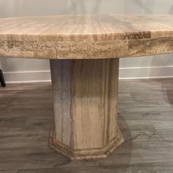 Italian Marble Dining Table With 6 Chairs