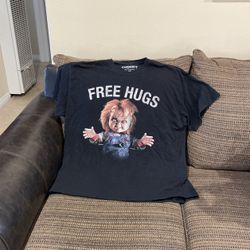 Size ,2XL, Free Hugs, Chucky T-Shirt.