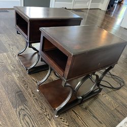 Sofa End Tables With Power, Set Of 2