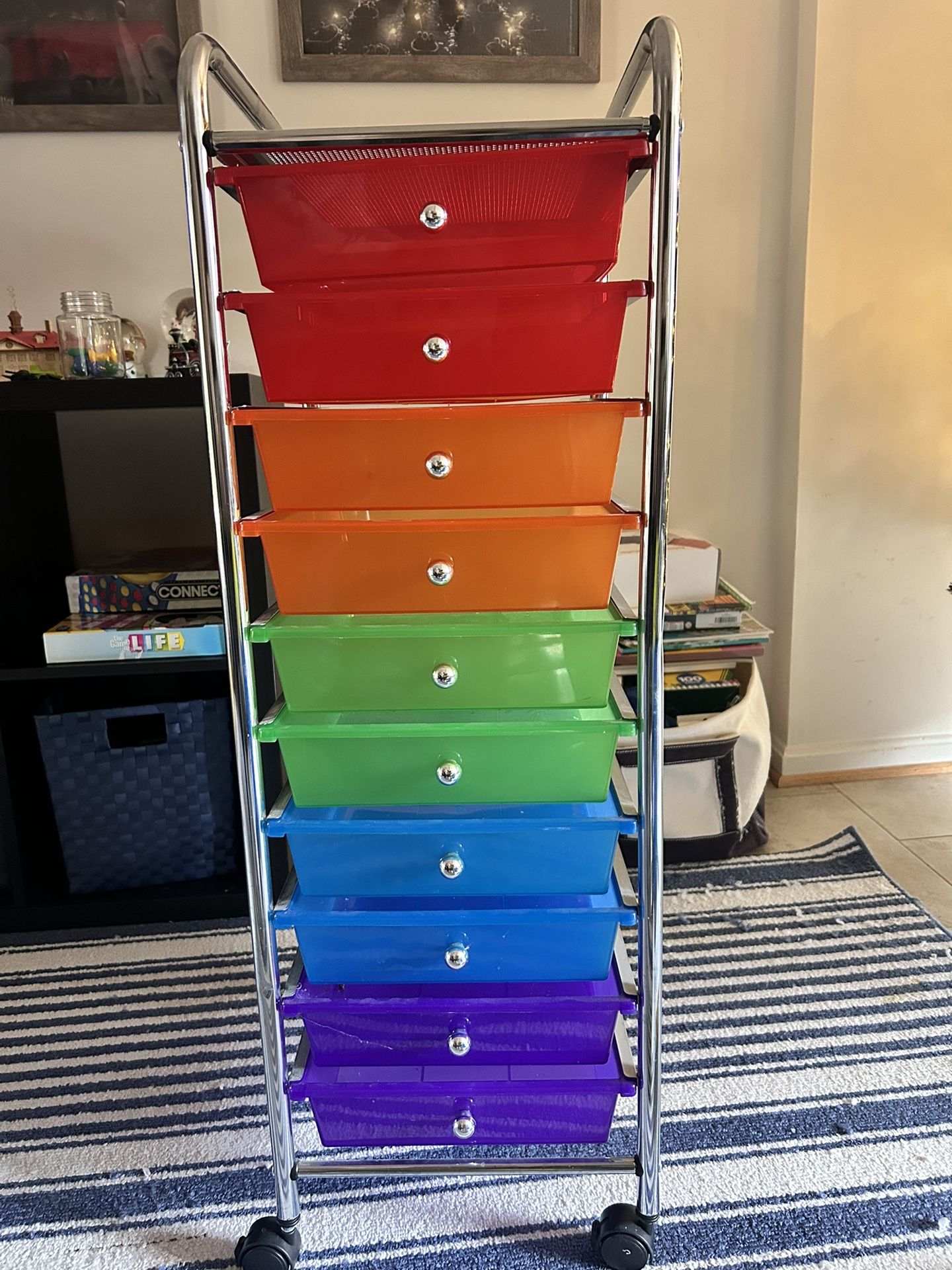 10 Drawer Rolling Storage Cart