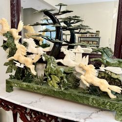 Genuine Jade Asian Horse Sculpture 