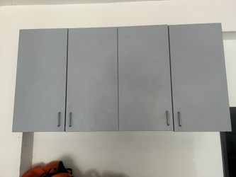 2 Matching Garage Wall Cabinets – Gray – 59" Wide