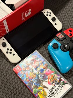 👑 THE ULTIMATE NINTENDO BUNDLE: White OLED + Smash Bros + Mario Kart + Controller