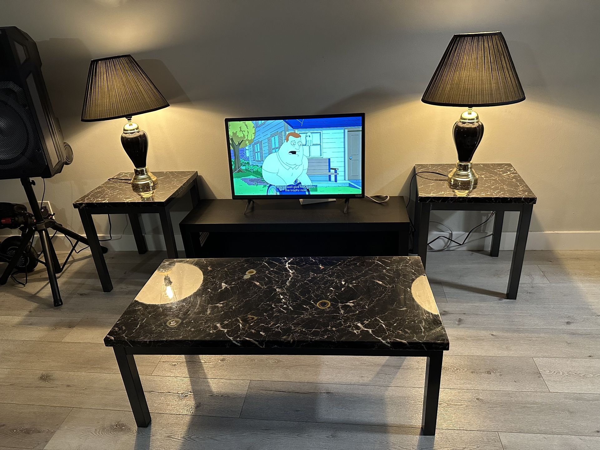 Living Room Coffee Table Set And Tv Table (TV NOT INCLUDED)‼️‼️