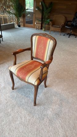 Beautifully upholstered and detailed accent chair
