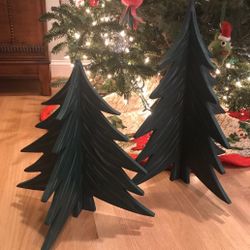 Christmas Trees hand painted/made.