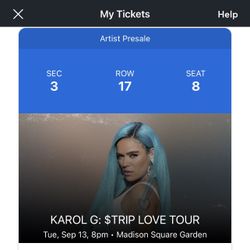 Karol G Ticket