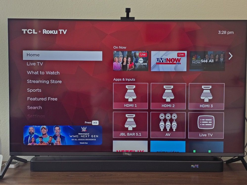 TCL 55" 4K QLED Roku Smart TV