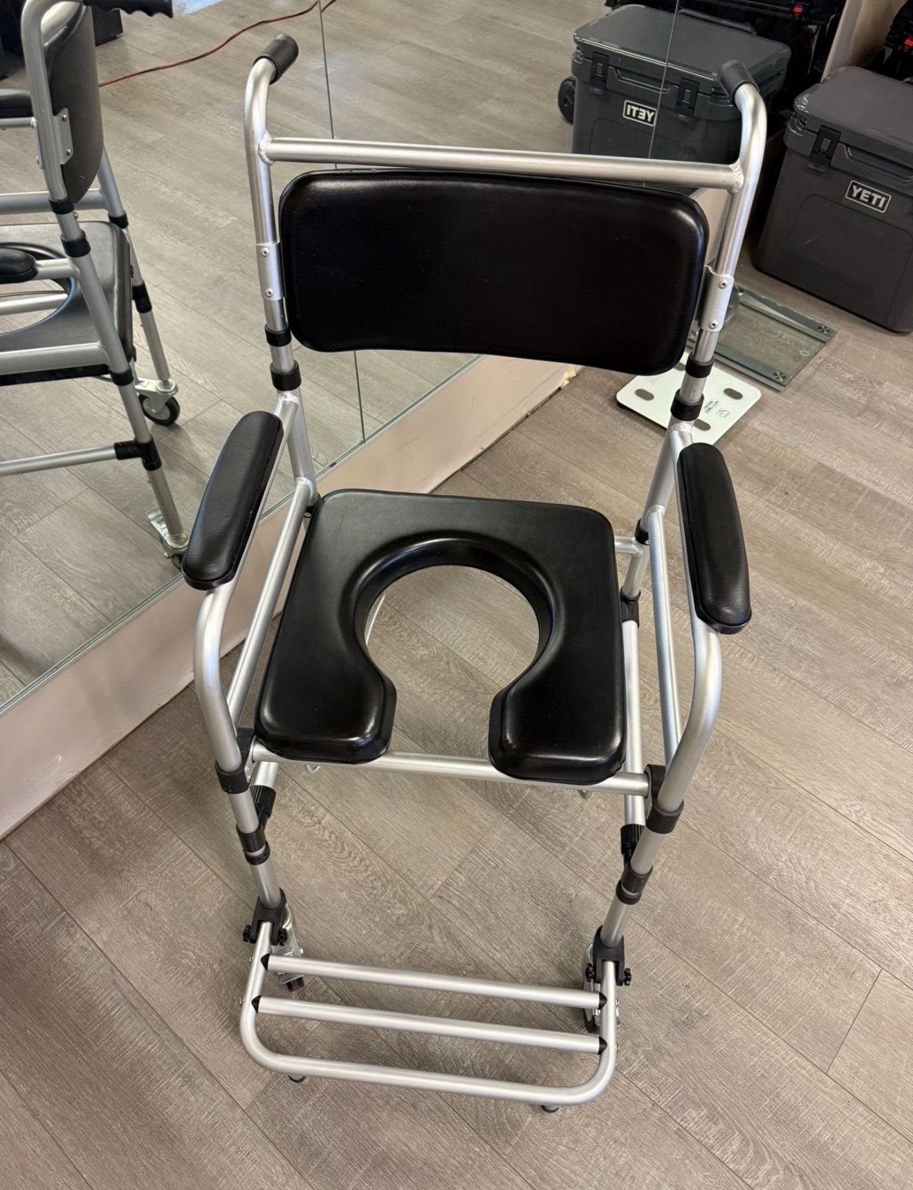 SHOWER CHAIR PADDED AND COMFORTABLE GOOD CONDITION. $50