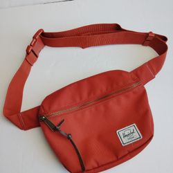 Herschel Supply Co. Unisex Red Nylon Waist Pack Adjustable Strap 