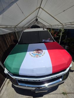 Mexican Flag Car Hood Cover