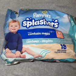 open pack of pampers swim diapers - size 4