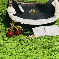 🖤 Coach Black Mini Shoulder Bag with Gold Hardware