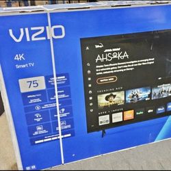75 TV Vizio 4K smart HDTV $55 down on financing free delivery six month warranty