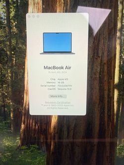 2024 13 inch macbook air M3 16gb 256gb