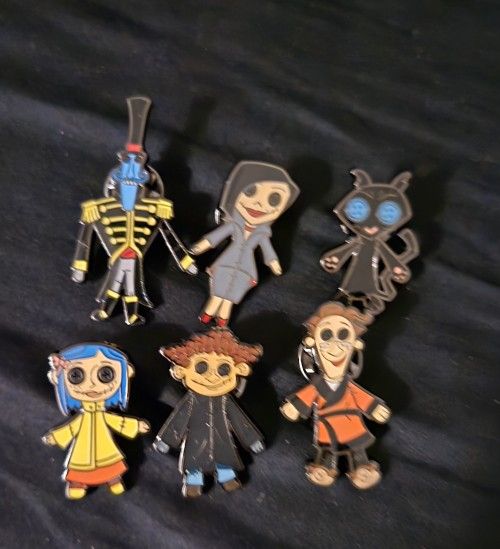 Coraline Enamel Pin Set X 6 Pins