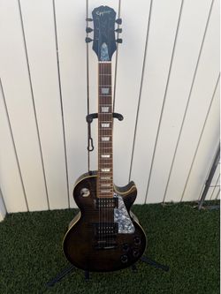 🔥 Rare 1997 Korean Epiphone Les Paul Standard – Transparent Black Flame Top – $800 🔥