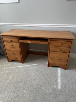 Vintage Solid Oak Desk