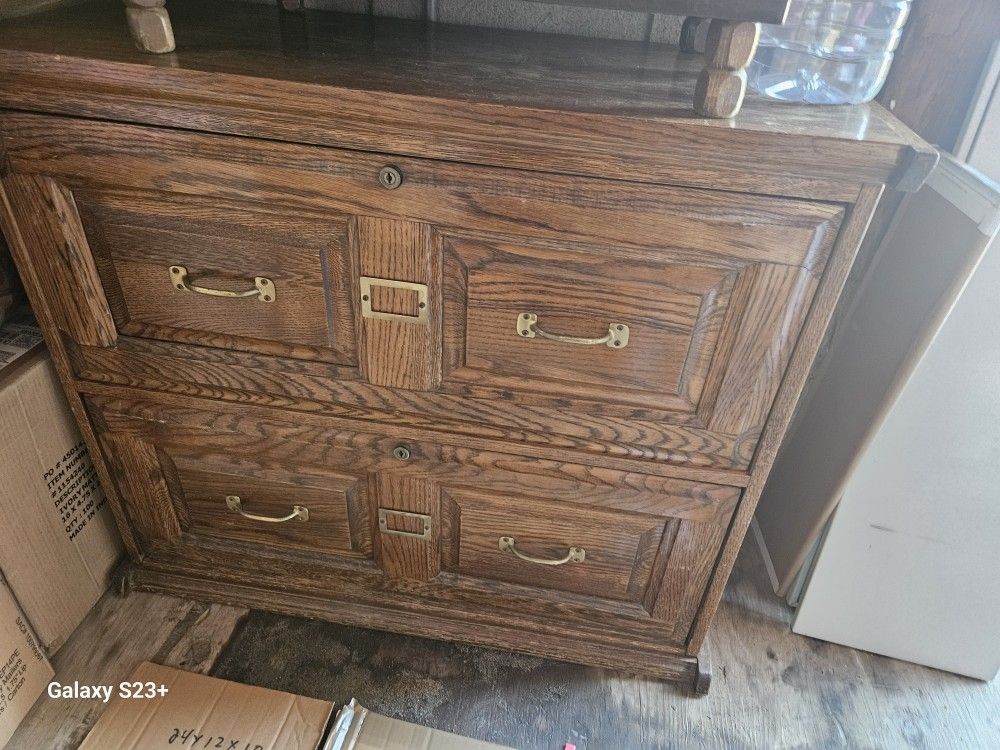 Wood File Cabinet